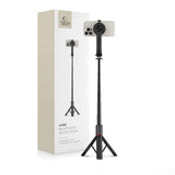 Tech-Protect L04S Bluetooth Selfie Stick med Stativ op til 95cm og 360 Head - sort