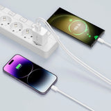Tech-Protect C35W 2x USB-C PD 35W oplader med USB-C / USB-C kabel - hvid