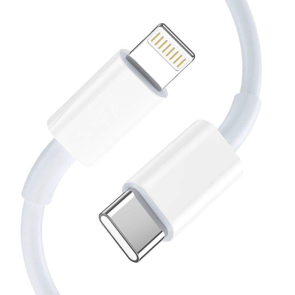 Tech-Protect C35W 2x USB-C PD 35W Wall Charger med USB-C / Lightning Cable - hvid