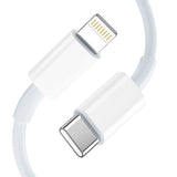 Tech-Protect C35W 2x USB-C PD 35W Wall Charger med USB-C / Lightning Cable - hvid
