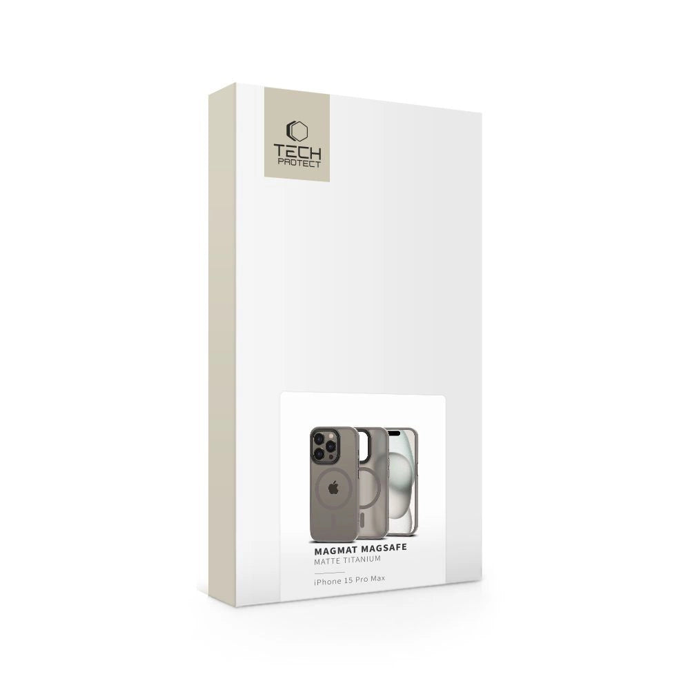 Tech-Protect MagMat MagSafe-hylster til iPhone 15 Pro Max - titan matte
