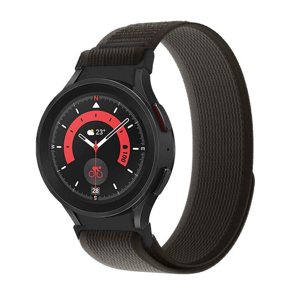 Tech-Protect Nylon Strap til Samsung Galaxy Watch 4/5/5 Pro/6/7/FE - sort og orange