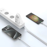 Tech-Protect C20W 2x USB-C PD 20W oplader med USB-C / USB-C kabel - hvid