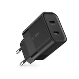 Tech-Protect C20W oplader 2x USB-C PD 20W - sort