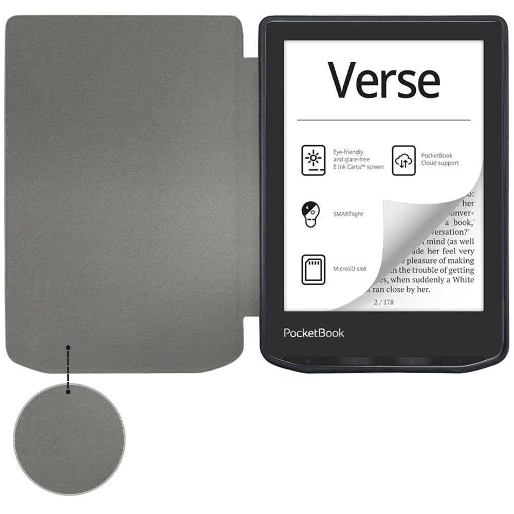 Tech-Protect SmartCase til PocketBook Vers / Vers Pro - sort