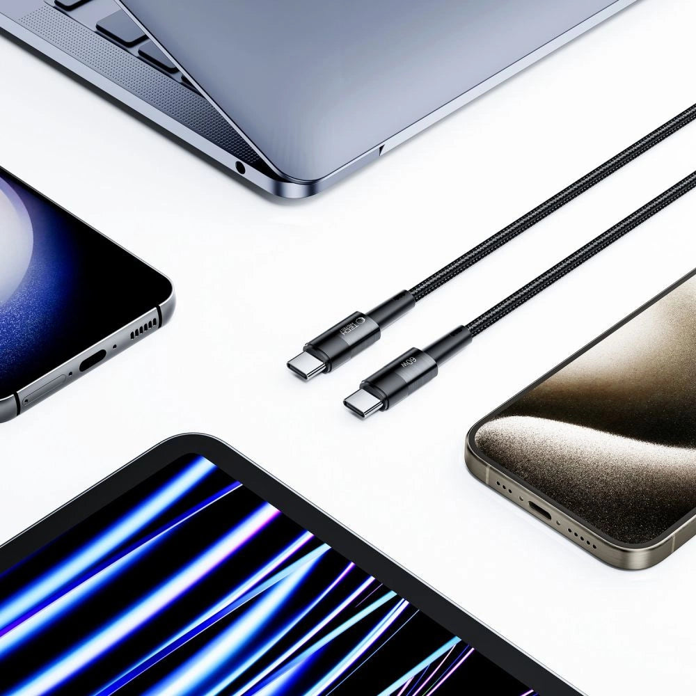 Tech-Protect UltraBoost USB-C / USB-C PD-kabel 60W 3A 3m - Grå