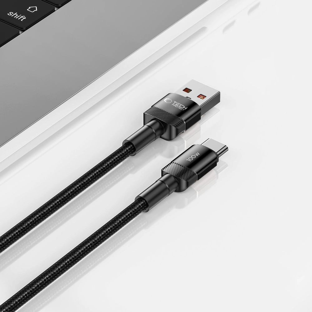Tech-Protect UltraBoost Evo USB-C / USB-A kabel 100W 5A 0,5m - sort