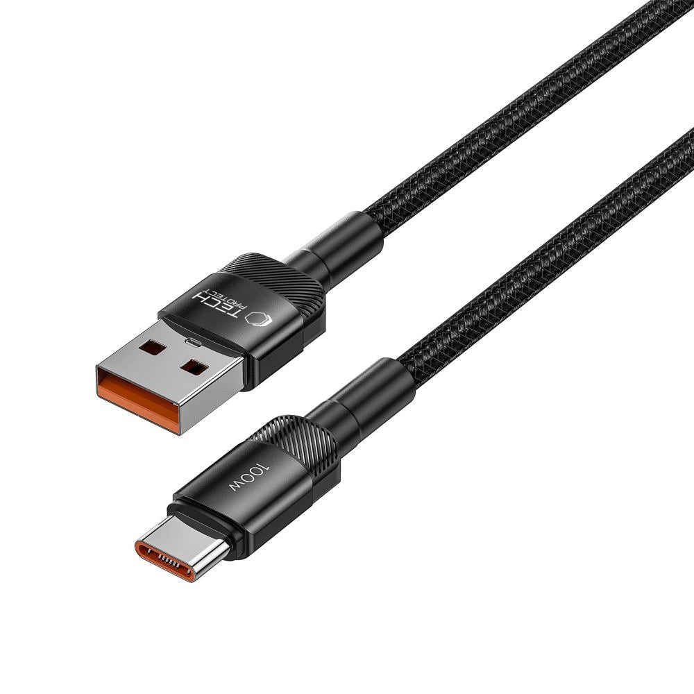 Tech-Protect UltraBoost Evo USB-C / USB-A kabel 100W 5A 0,25m - sort