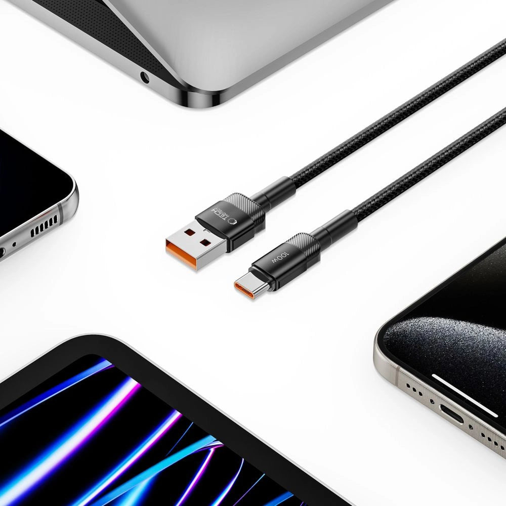 Tech-Protect UltraBoost Evo USB-C / USB-A kabel 100W 5A 0,25m - sort