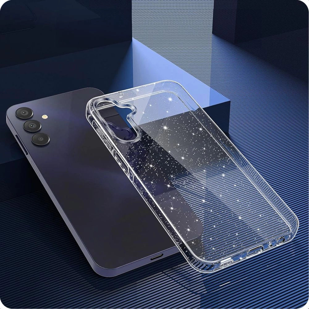 Tech-Protect FlexAir Case til Samsung Galaxy A55 5G - Clear-Glitter