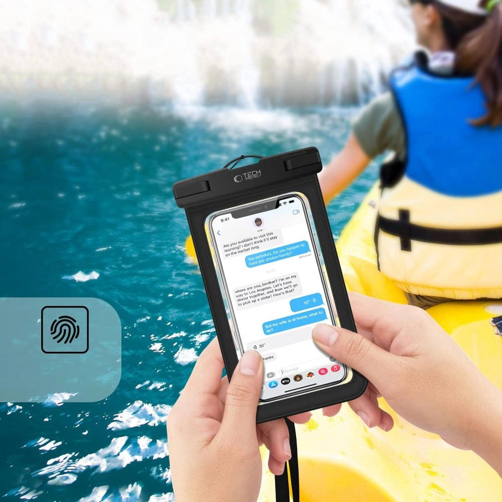 Tech-Protect Waterproof Case UWC9 vandtæt til enheder op til 8,9" - sort og orange