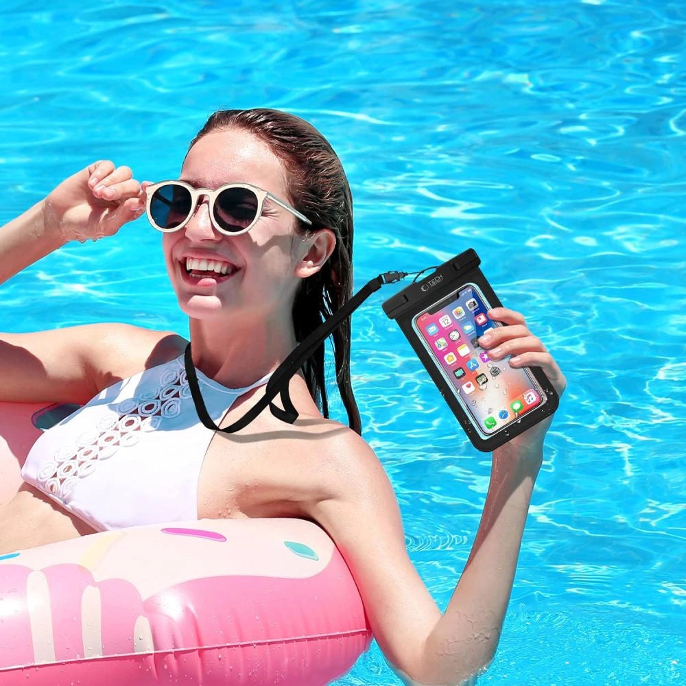 Tech-Protect Waterproof Case UWC9 vandtæt til enheder op til 8,9" - sort og orange