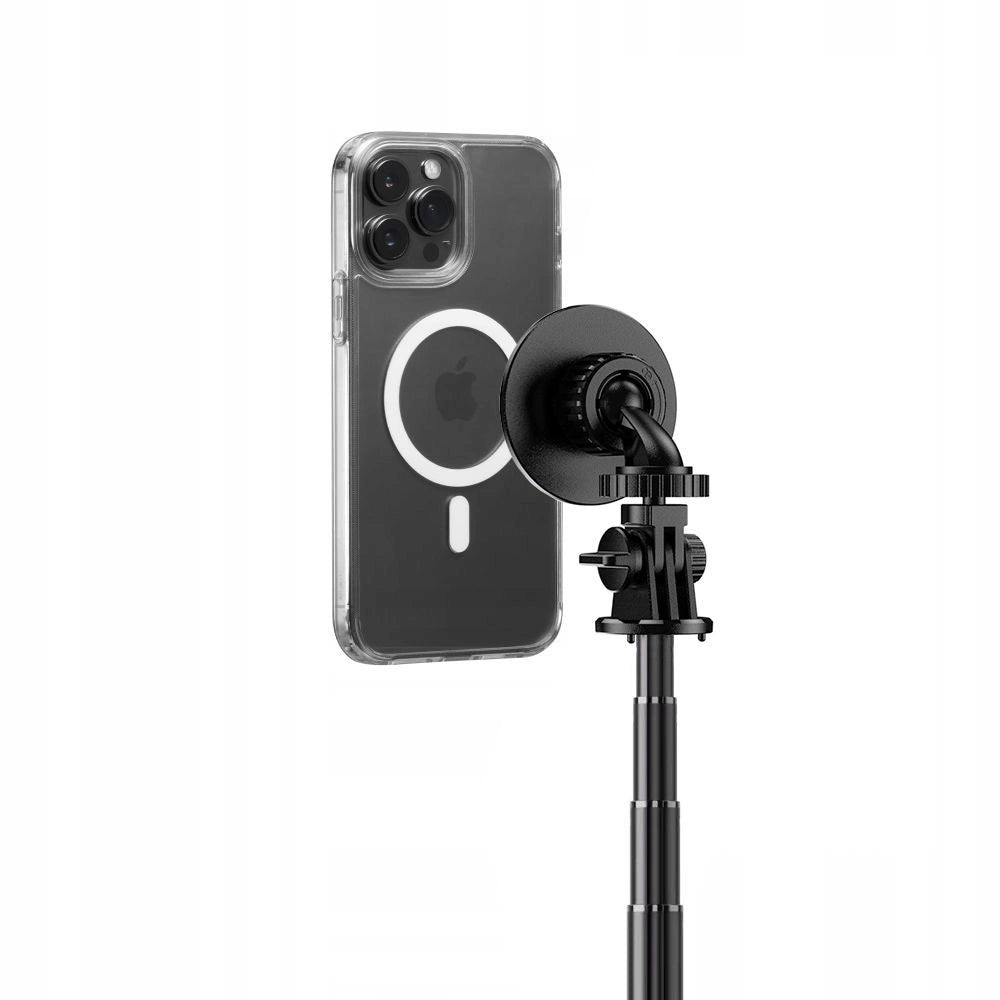 Tech-Protect L06S Bluetooth magnetisk selfie stick med MagSafe, fjernbetjening, stativ op til 82cm og 360 hoved - sort
