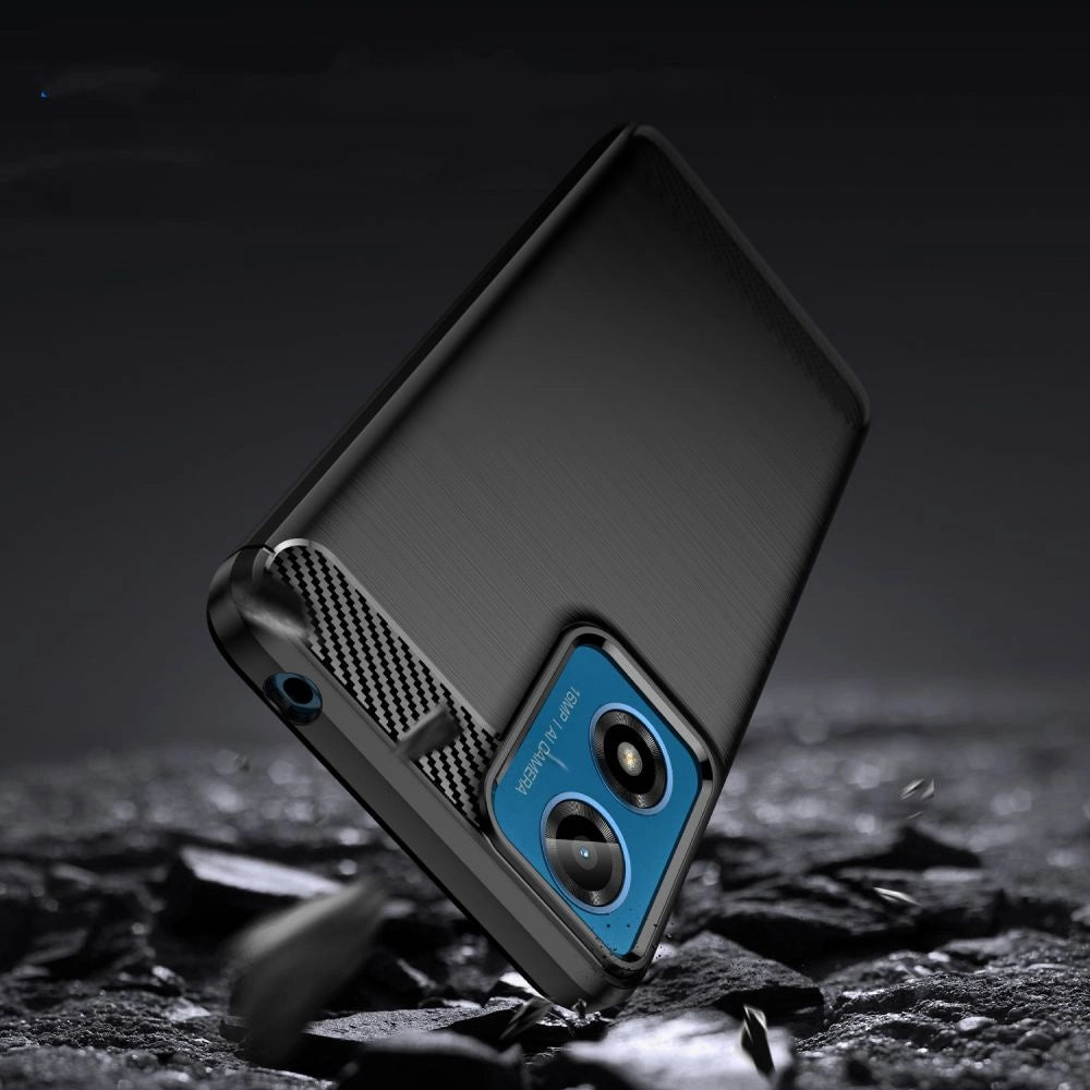 Tech-Protect TPUCarbon Case til Motorola Moto G24 / G24 Power / G04 - sort