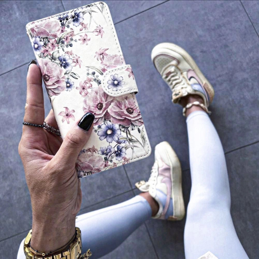 Tech-Protect Wallet Case til Samsung Galaxy A55 5G - Pink Flowers