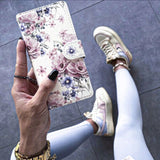 Tech-Protect Wallet Case til Samsung Galaxy A55 5G - Pink Flowers