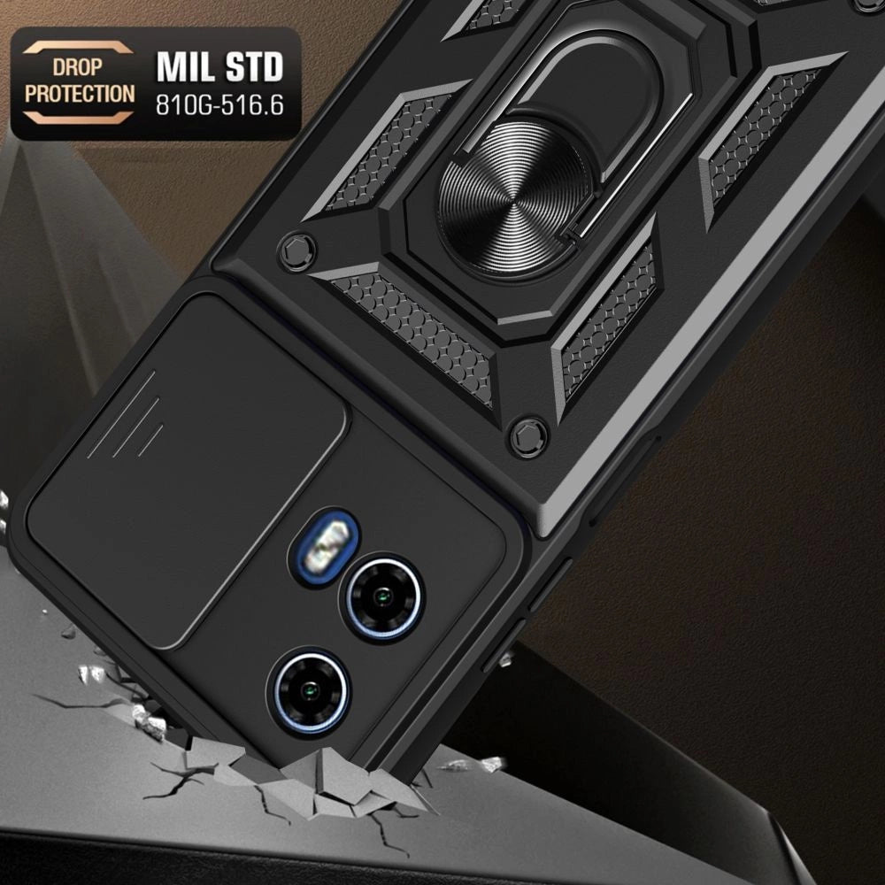 Tech-Protect CamShield Pro Case til Motorola Moto G24 / G24 Power / G04 - sort