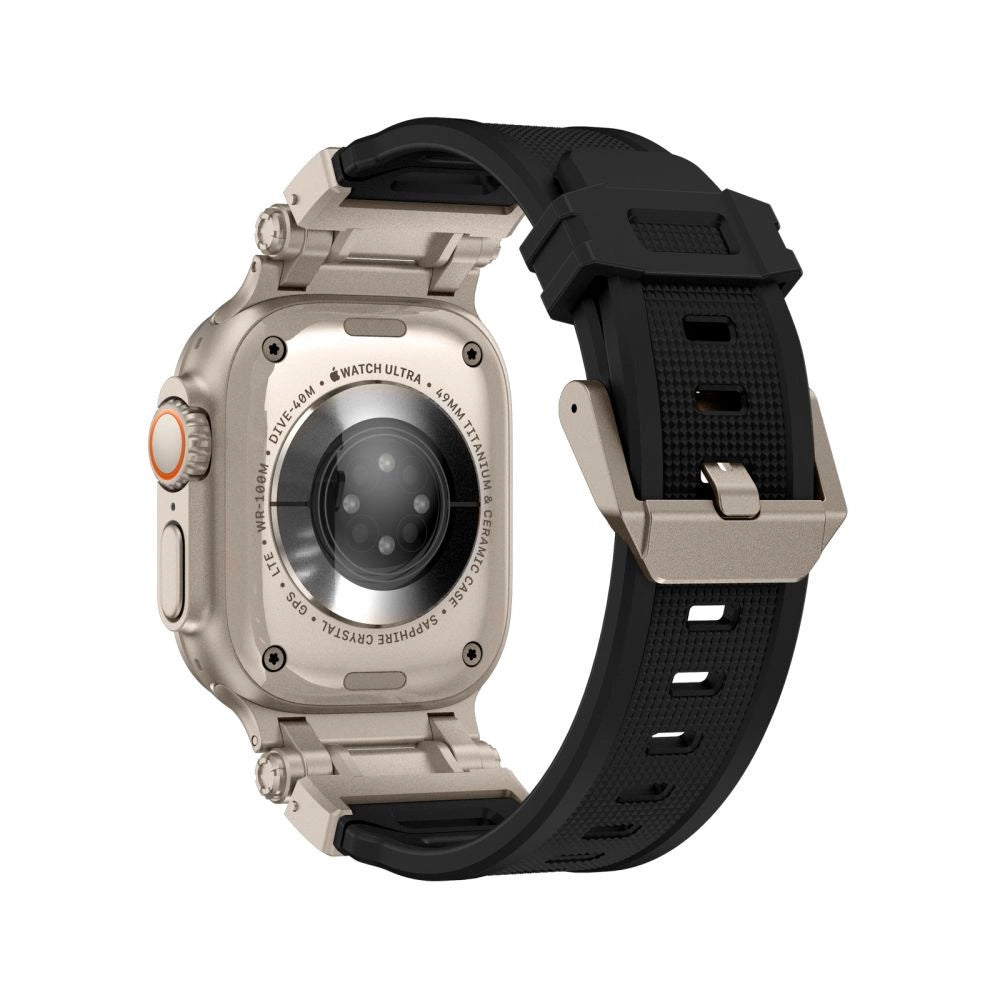 Tech-Protect Delta Pro Strap til Apple Watch 4 / 5 / 6 / 7 / 8 / 9 / SE / Ultra 1 / 2 (42/44/45/49 mm) - sort-titanium