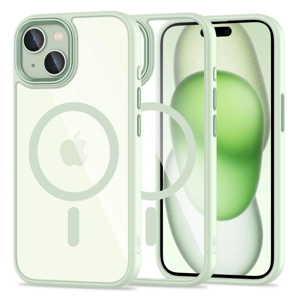 Tech-Protect MagMat MagSafe iPhone 15 Case - klar grøn