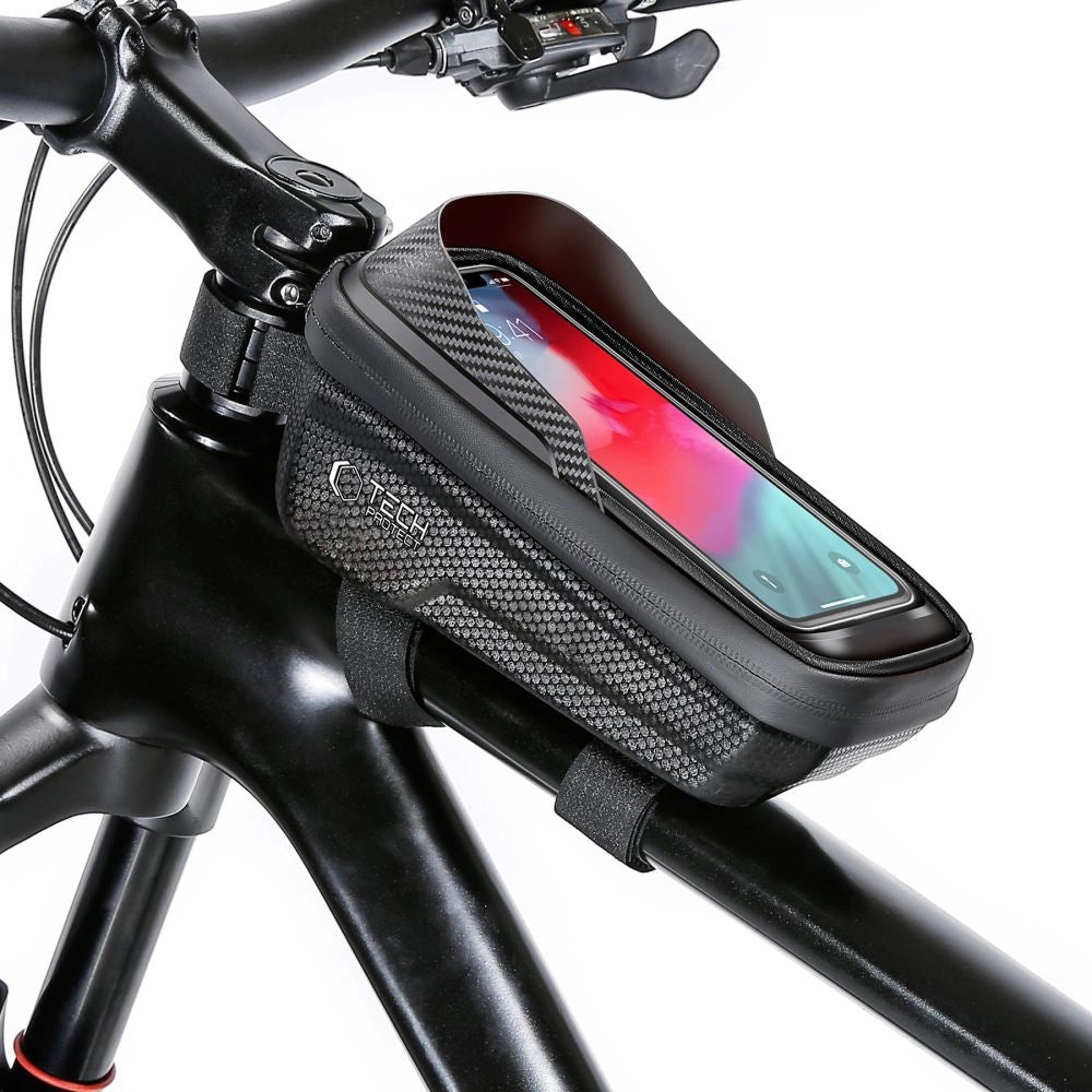 Tech-Protect V2 cykeltaske med telefonrum 1l - sort
