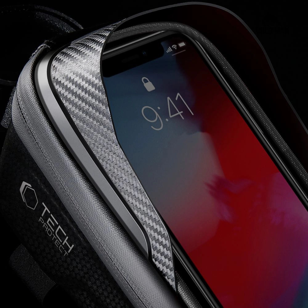 Tech-Protect V2 cykeltaske med telefonrum 1l - sort