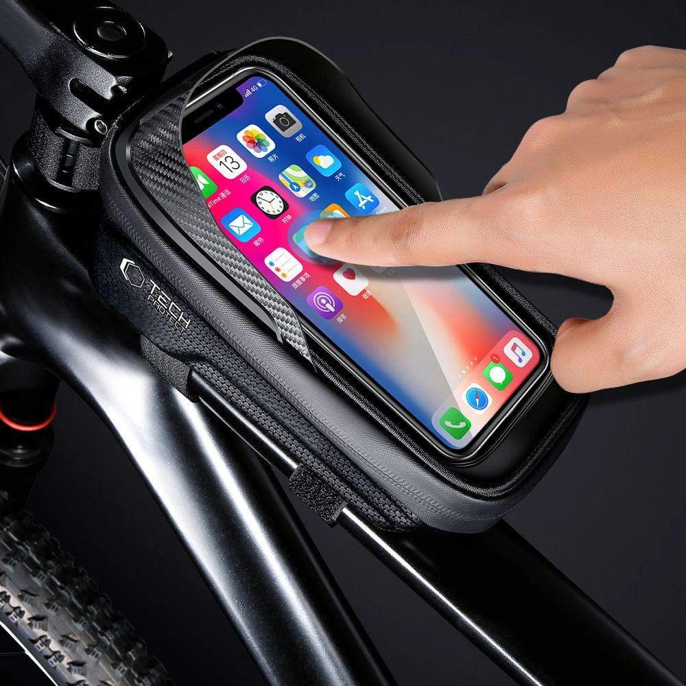 Tech-Protect V2 cykeltaske med telefonrum 1l - sort