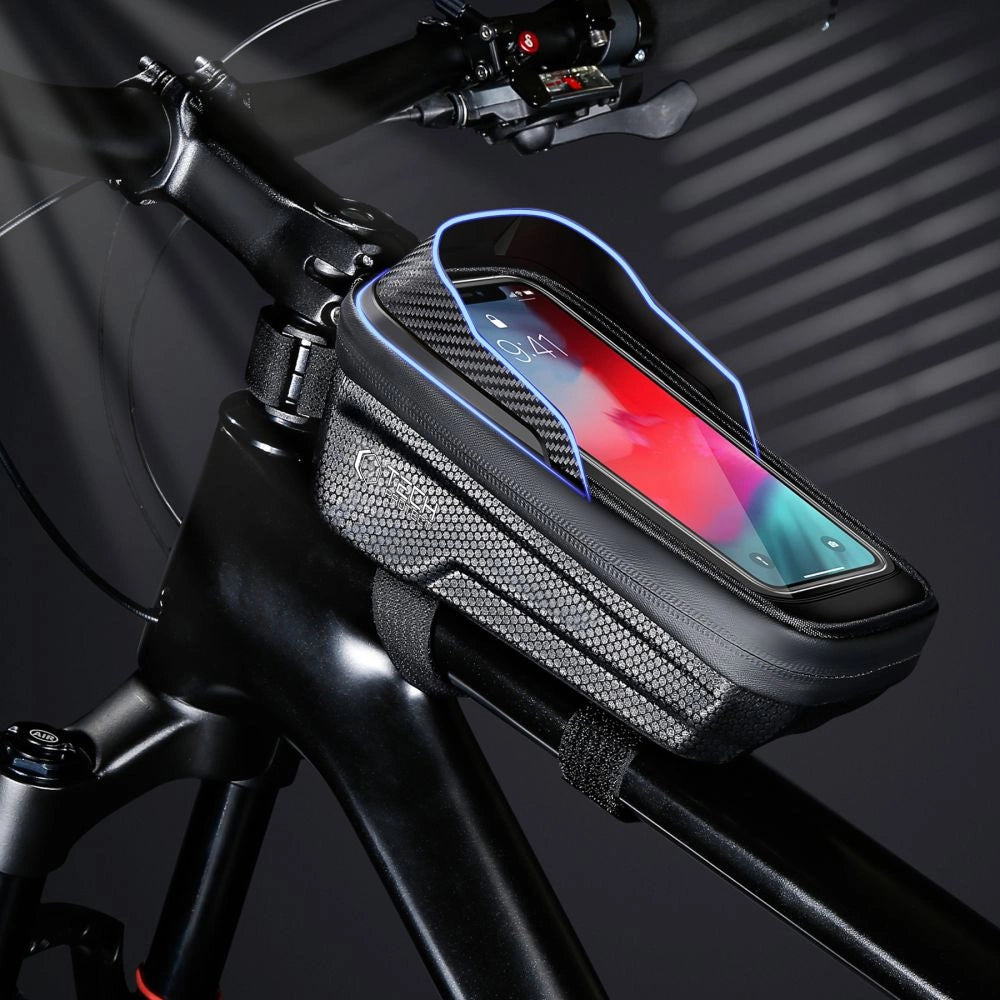Tech-Protect V2 cykeltaske med telefonrum 1l - sort