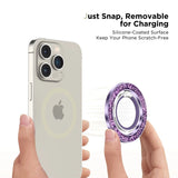Tech-Protect MMR200 magnetholder / ring med MagSafe - lilla med krystaller