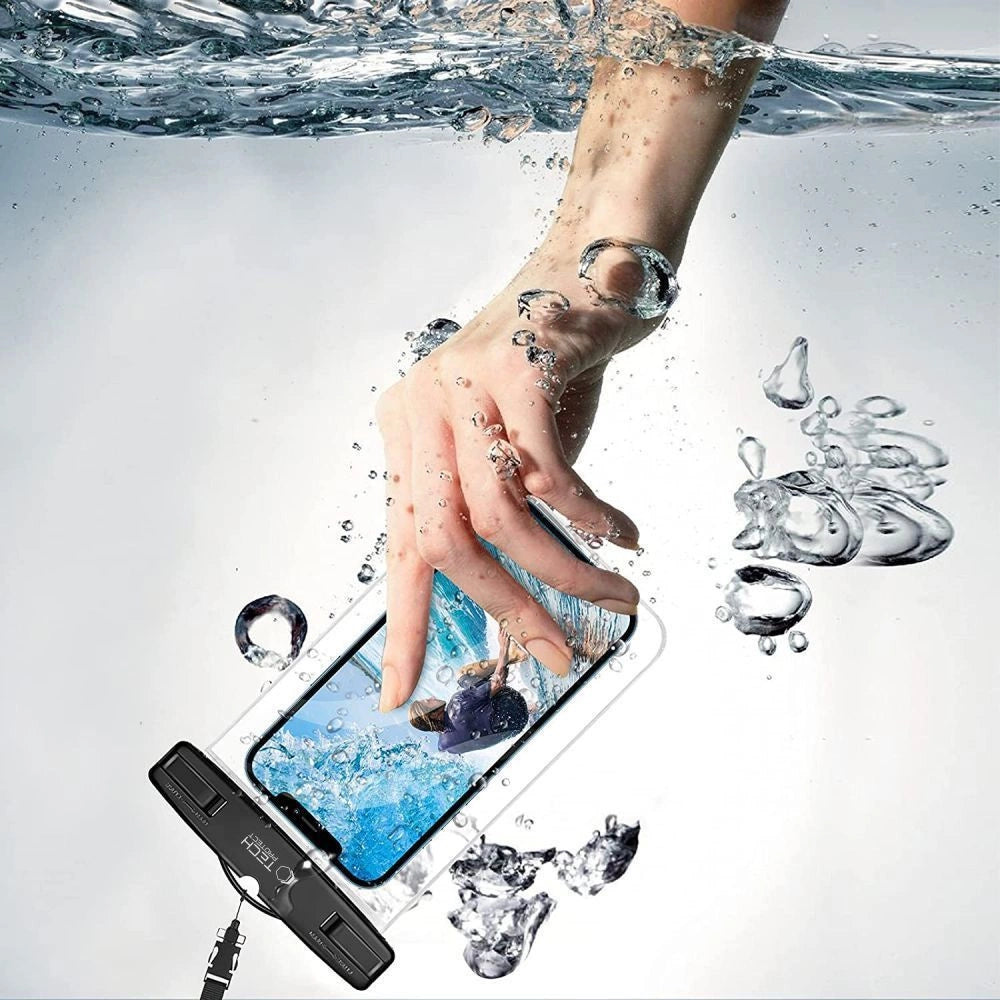 Tech-Protect Waterproof Case UWC7 vandtæt til enheder op til 6,9" - sort og orange