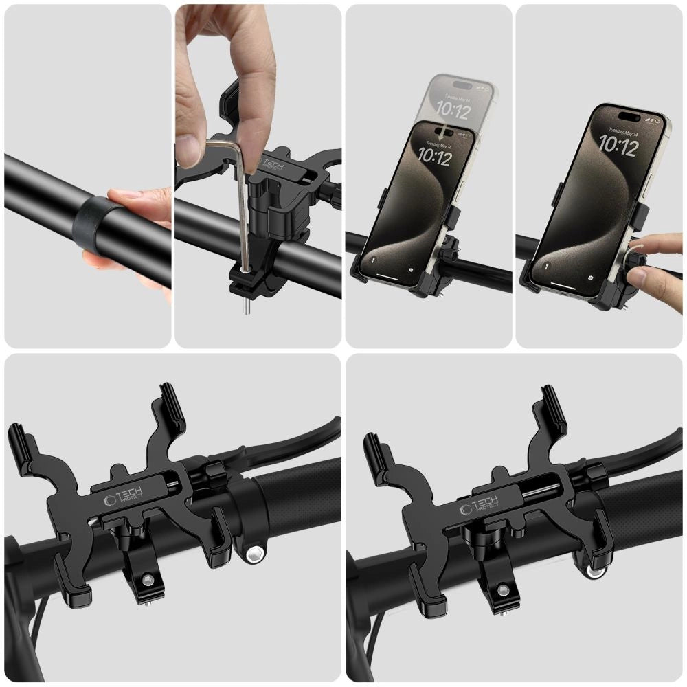 Tech-Protect V3 cykeltelefonholder til styr - sort