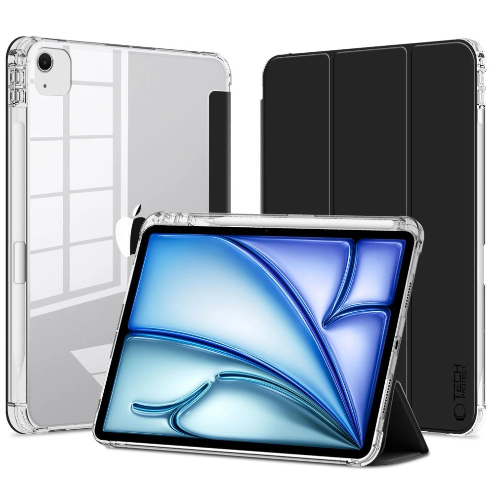 Tech-Protect SC Pen Hybrid Case til iPad Air 13 2024 - sort/gennemsigtig