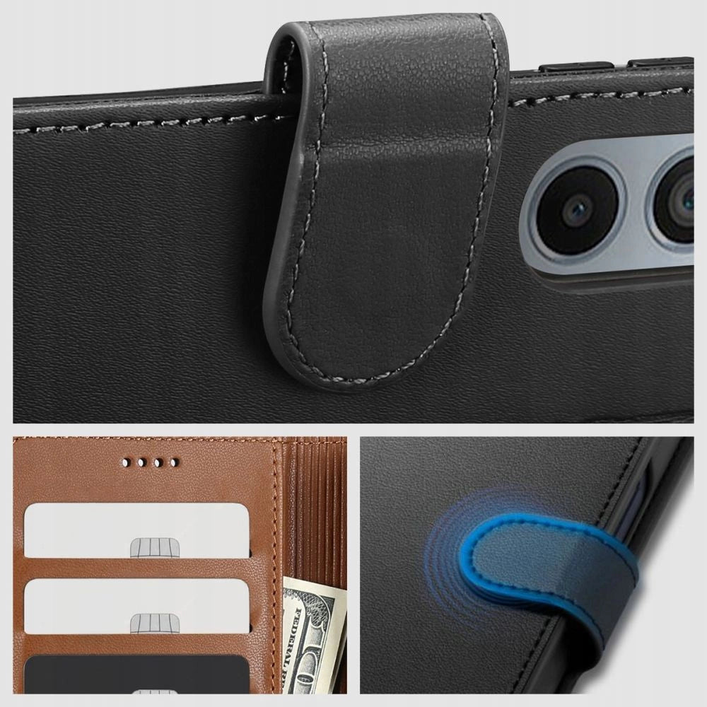 Tech-Protect Wallet Case til Motorola Edge 50 Fusion 5G - sort