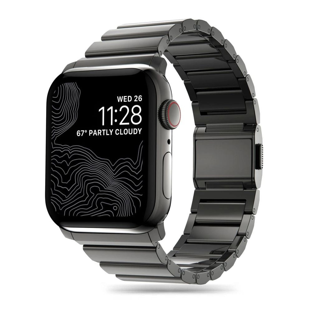 Tech-Protect SteelBand til Apple Watch 4 / 5 / 6 / 7 / 8 / 9 / SE / Ultra 1 / 2 (42/44/45/49 mm) - sort