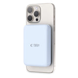 Tech-Protect LifeMag PB11 Powerbank med MagSafe 10000mAh 15W USB-C port - blå + USB-C kabel