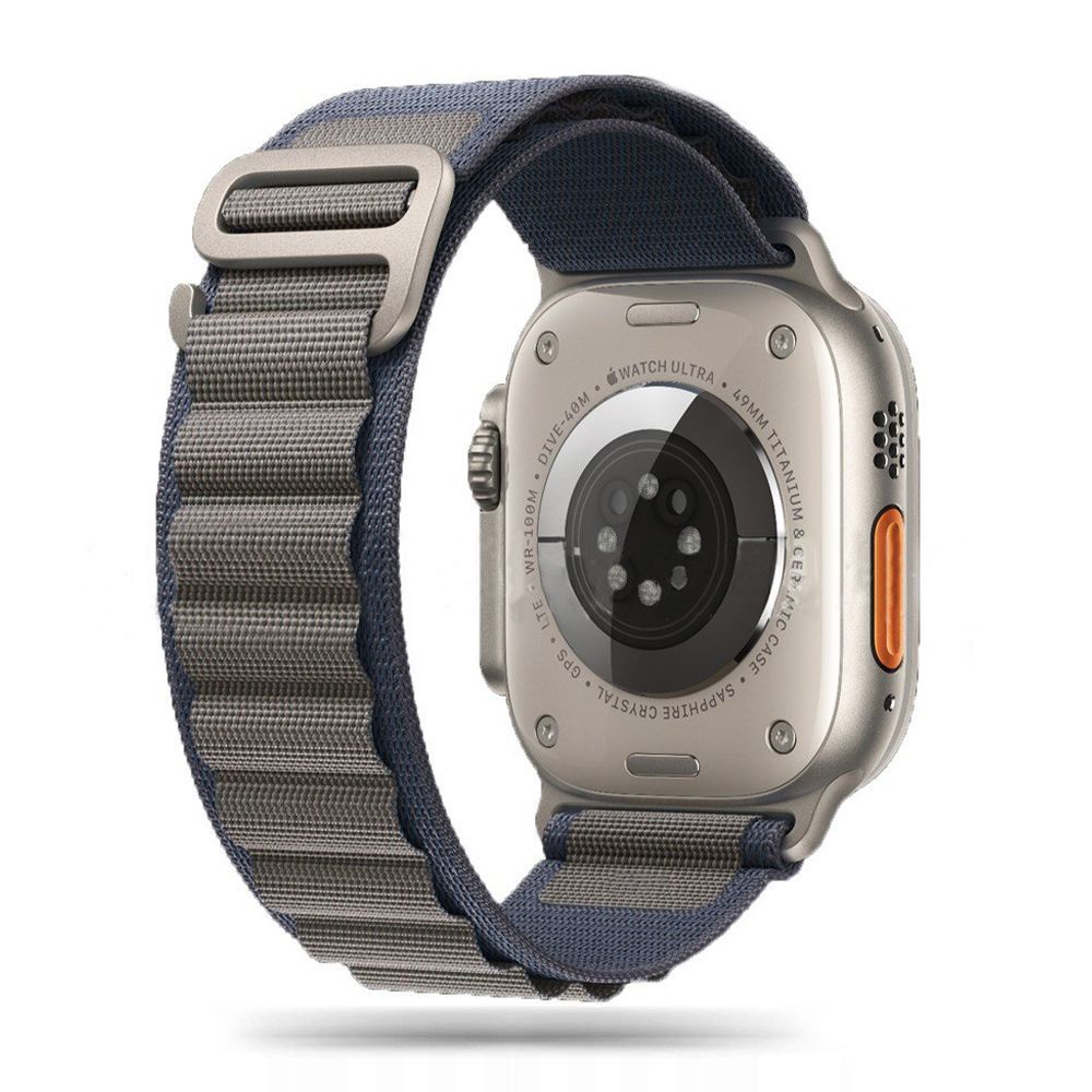 Tech-Protect Nylon Pro Strap til Apple Watch 4 / 5 / 6 / 7 / 8 / 9 / SE / Ultra 1 / 2 (42/44/45/49 mm) - Blue-Gray