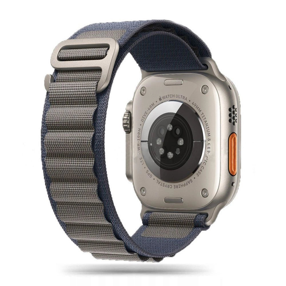 Tech-Protect Nylon Pro Strap til Apple Watch 4 / 5 / 6 / 7 / 8 / 9 / SE / Ultra 1 / 2 (42/44/45/49 mm) - Blue-Gray