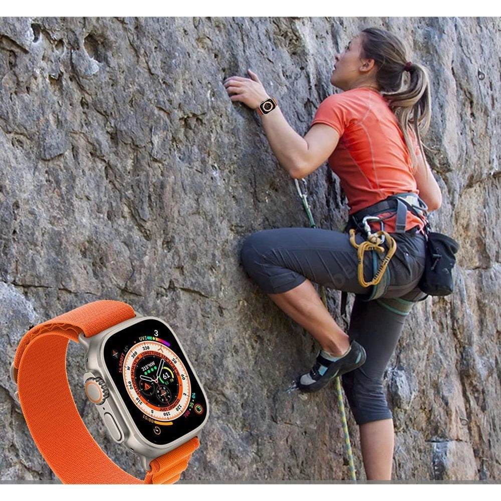 Tech-Protect Nylon Pro Strap til Apple Watch 4 / 5 / 6 / 7 / 8 / 9 / SE / Ultra 1 / 2 (42/44/45/49 mm) - Blue-Gray