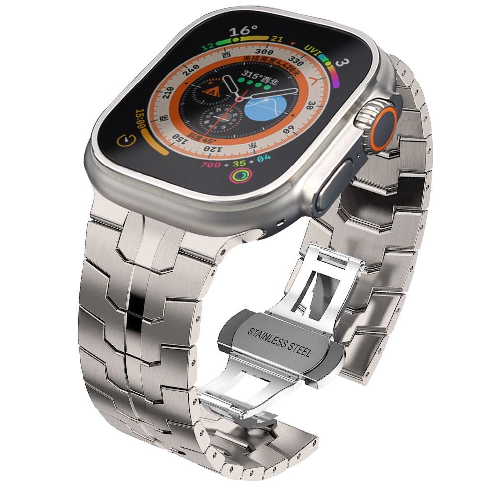 Tech-Protect Stainless Line armbånd til Apple Watch 4 / 5 / 6 / 7 / 8 / 9 / SE / Ultra 1 / 2 (42/44/45/49 mm) - titanium