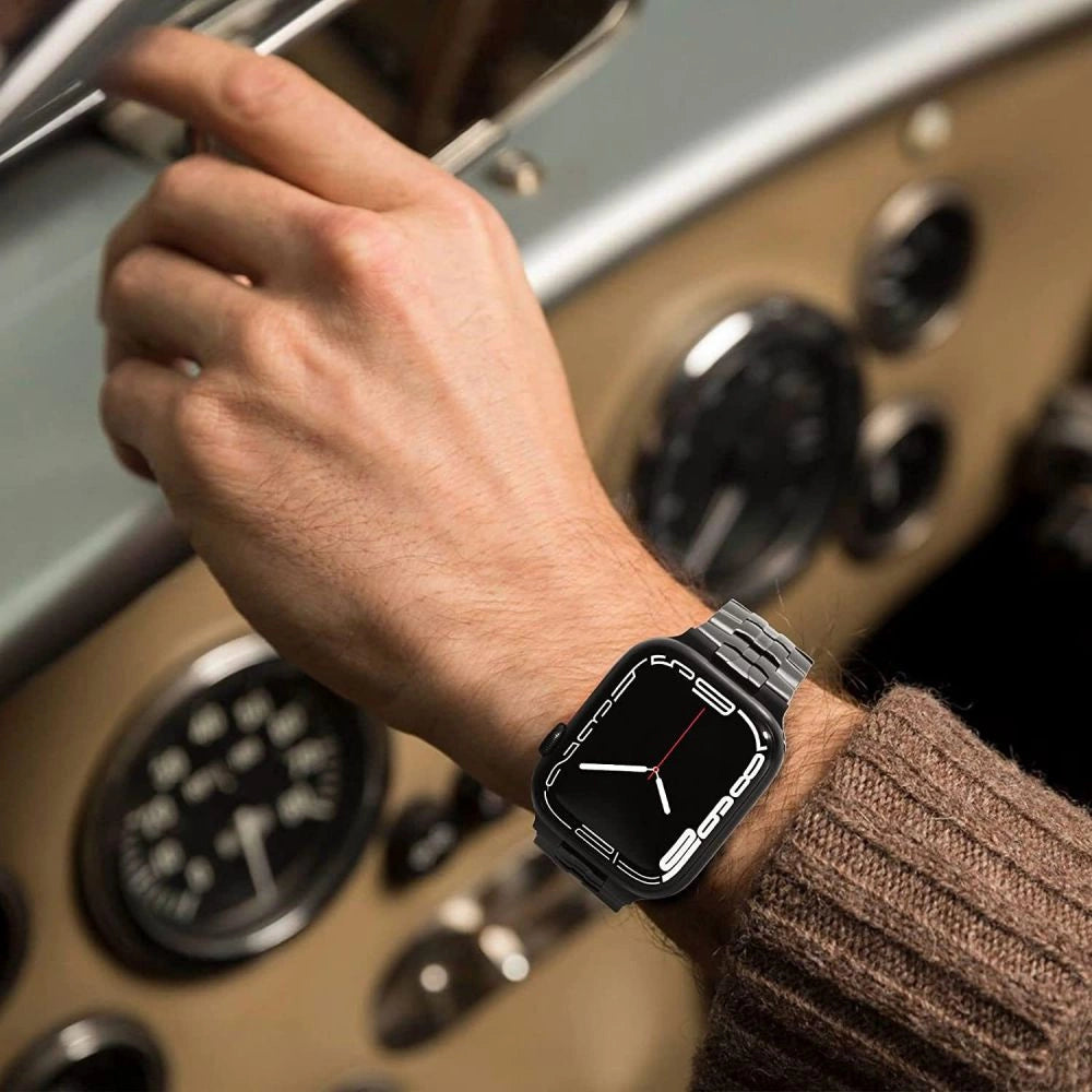 Tech-Protect Stainless Line armbånd til Apple Watch 4 / 5 / 6 / 7 / 8 / 9 / SE / Ultra 1 / 2 (42/44/45/49 mm) - titanium
