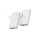 Tech-Protect LifeMag PB31 Power Bank med MagSafe 10000mAh 15W USB-C / USB-A / Indbygget USB-C / Lightning Kabler - hvid