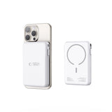 Tech-Protect LifeMag PB31 Power Bank med MagSafe 10000mAh 15W USB-C / USB-A / Indbygget USB-C / Lightning Kabler - hvid