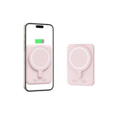 Tech-Protect LifeMag PB10 Powerbank med MagSafe 5000mAh 15W USB-C port - lyserød + USB-C kabel