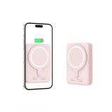 Tech-Protect LifeMag PB11 Powerbank med MagSafe 10000mAh 15W USB-C port - lyserød + USB-C kabel