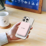 Tech-Protect LifeMag PB11 Powerbank med MagSafe 10000mAh 15W USB-C port - lyserød + USB-C kabel