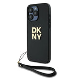 DKNY Wrist Strap Stock Logo Case til iPhone 15 Pro Max - sort