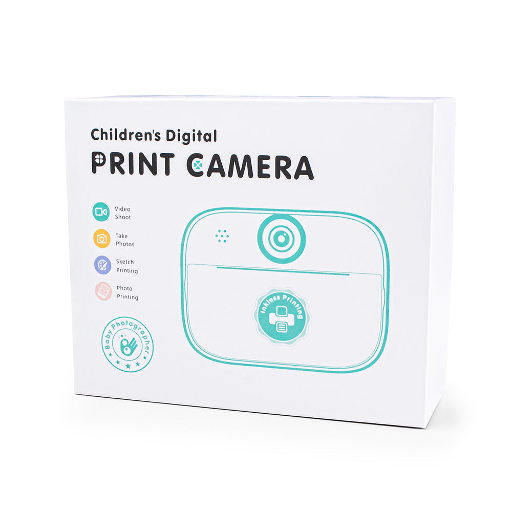 Mini termisk printer til børn med kamera og videokamera - Pink