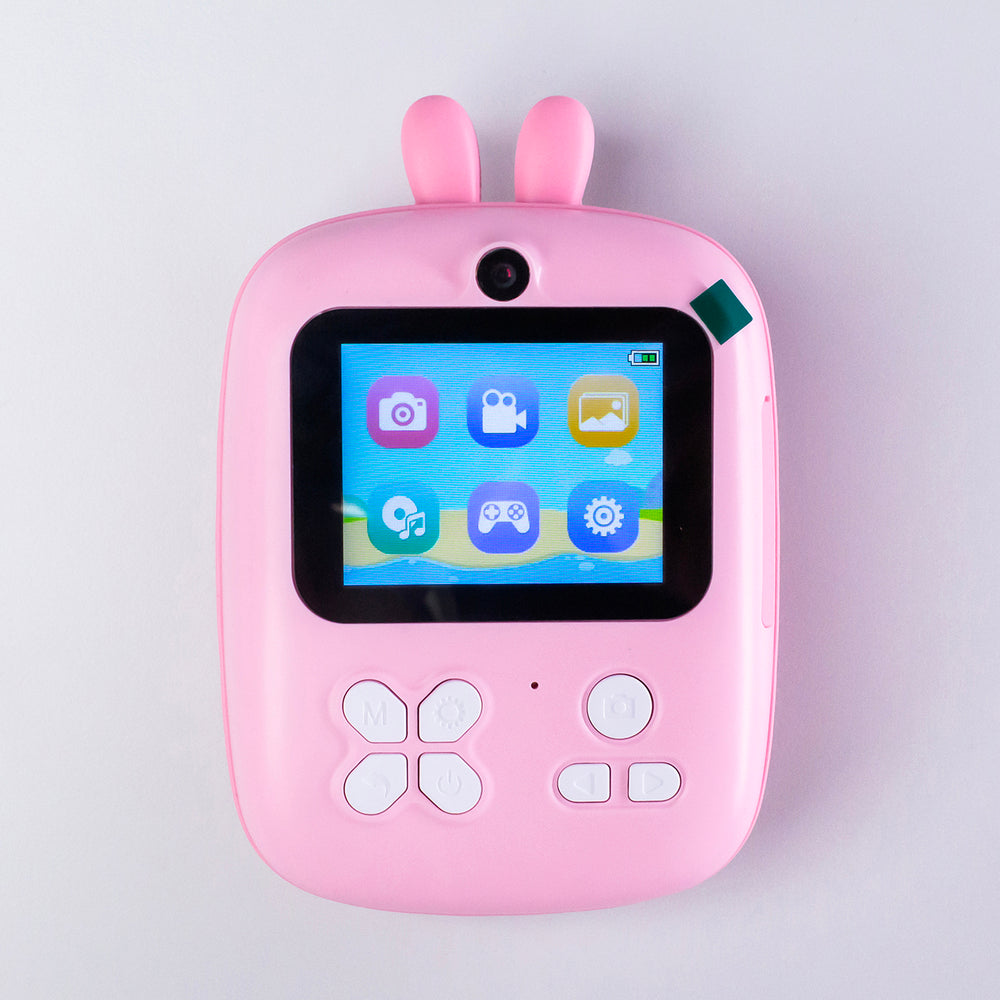 Mini termisk printer til børn med kamera og videokamera - Pink