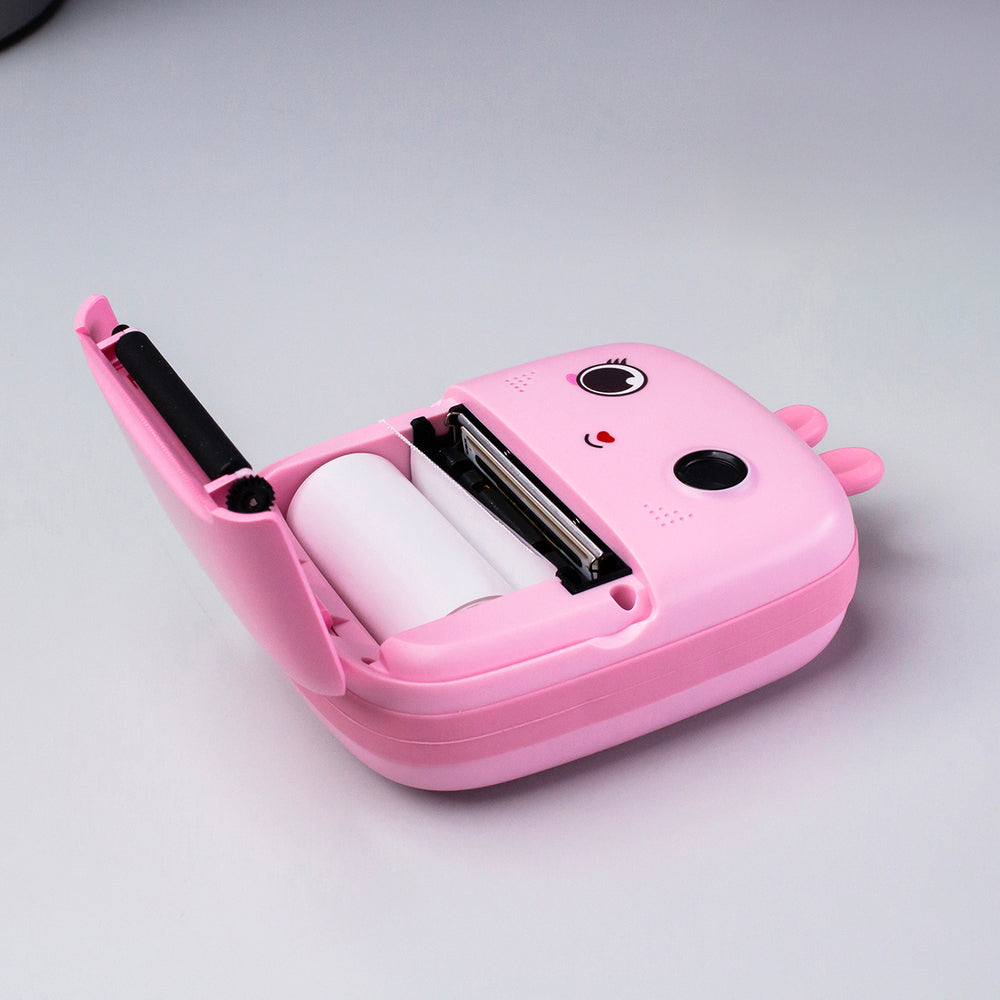 Mini termisk printer til børn med kamera og videokamera - Pink