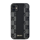 DKNY læder krydsede Mono mønster MagSafe Case til iPhone 11 / Xr - sort