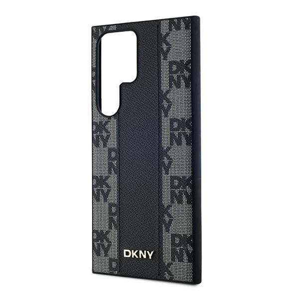 DKNY læder krydsede Mono mønster MagSafe Case til Samsung Galaxy S24 Ultra - sort